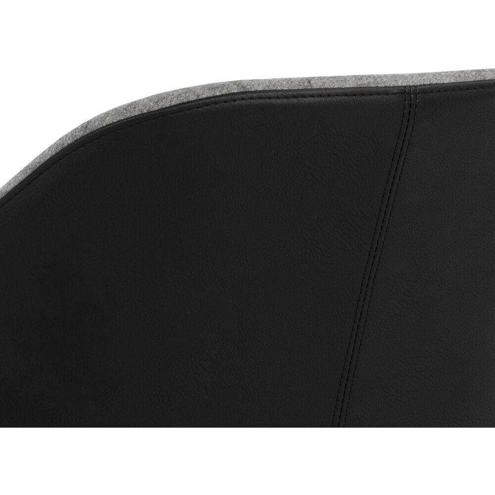 Mccoy November Grey / Nightfall Black Swivel Dining Chair, Swivel